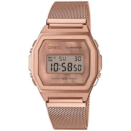 CASIO VINTAGE PREMIUM COLLECTION Pink Gold Mesh, MOP dial — Ansicht 1