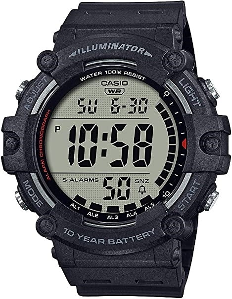 CASIO SPORT ILLUMINATOR WORLDTIME 10 YEARS BATTERY - BLACK — Ansicht 1