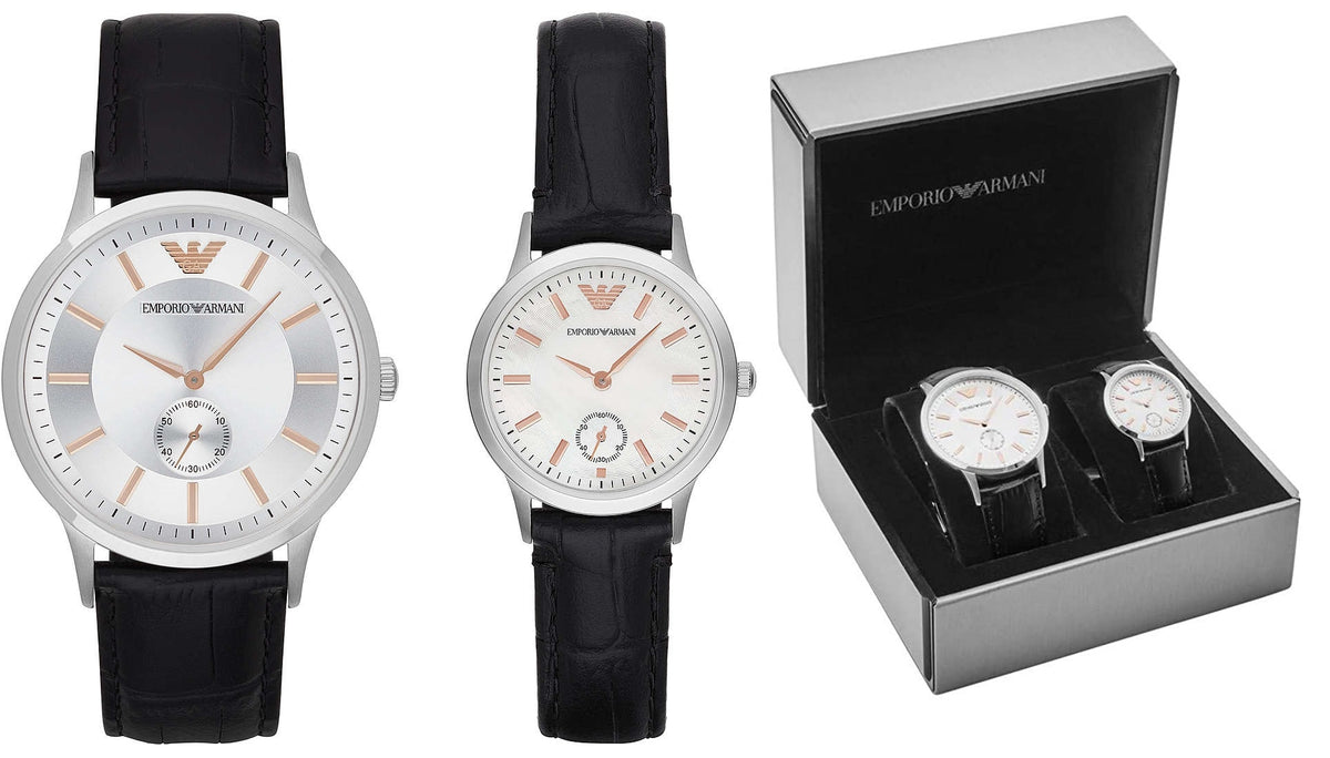 EMPORIO ARMANI RENATO Special Pack (Gent 43 mm - Lady 31 mm) — Ansicht 1
