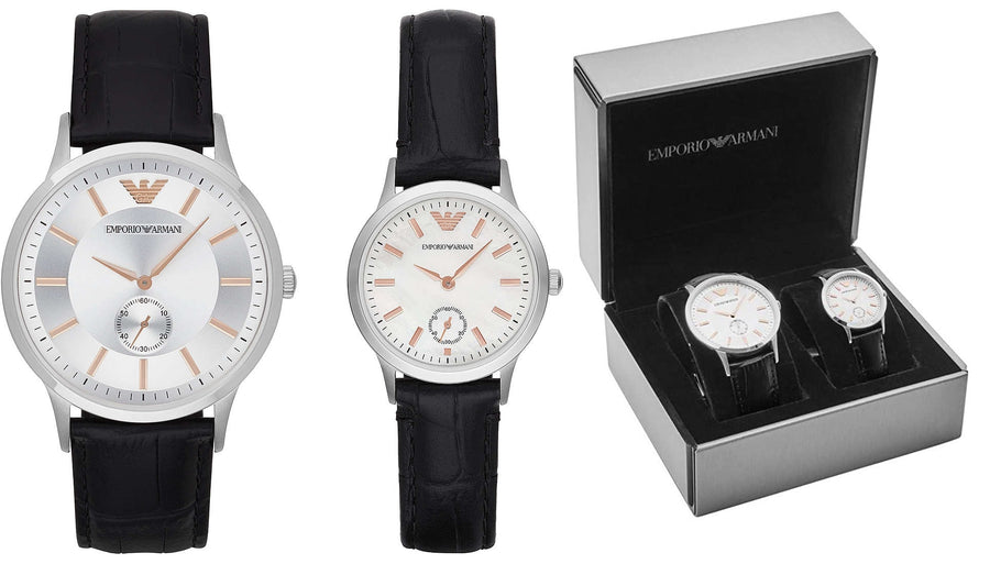 EMPORIO ARMANI RENATO Special Pack (Gent 43 mm - Lady 31 mm) — Ansicht 1