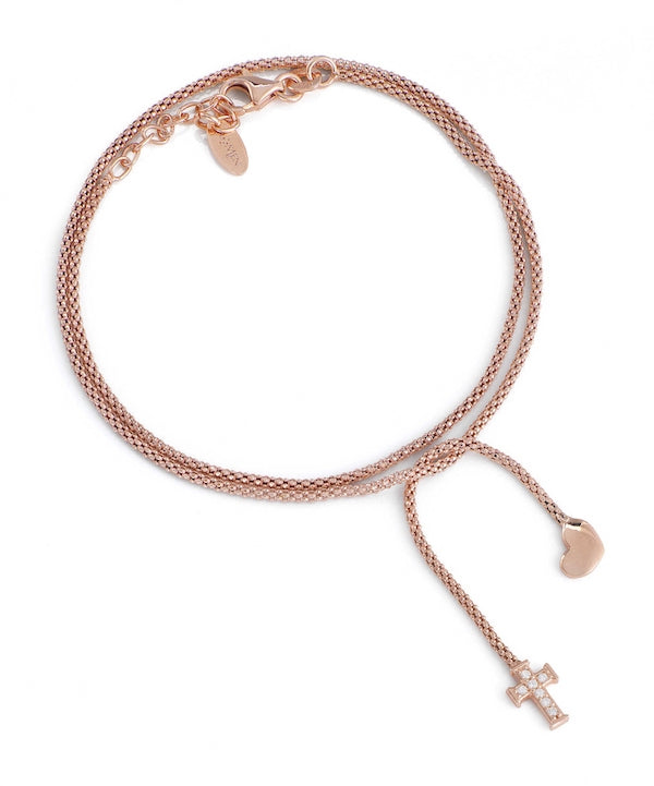 AMEN BRACCIALE DOPPIO CROCE E CUORE — Ansicht 1