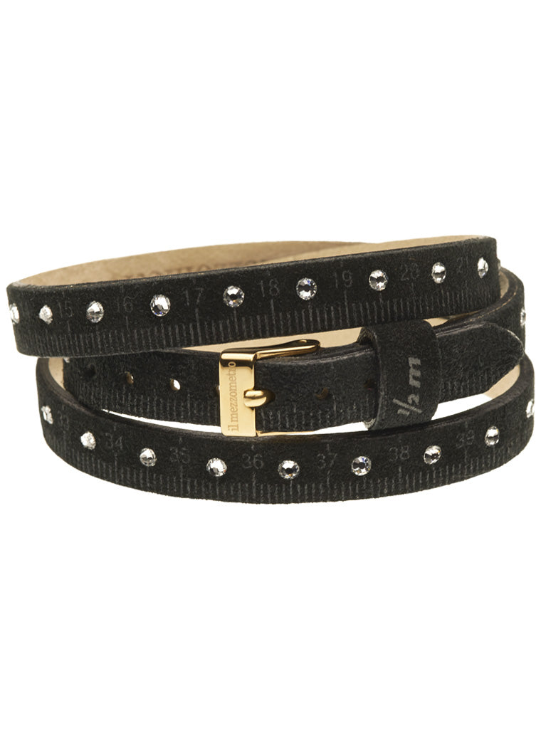Il MEZZOMETRO STRASS - Bracciale in pelle/leather bracelet — Ansicht 1