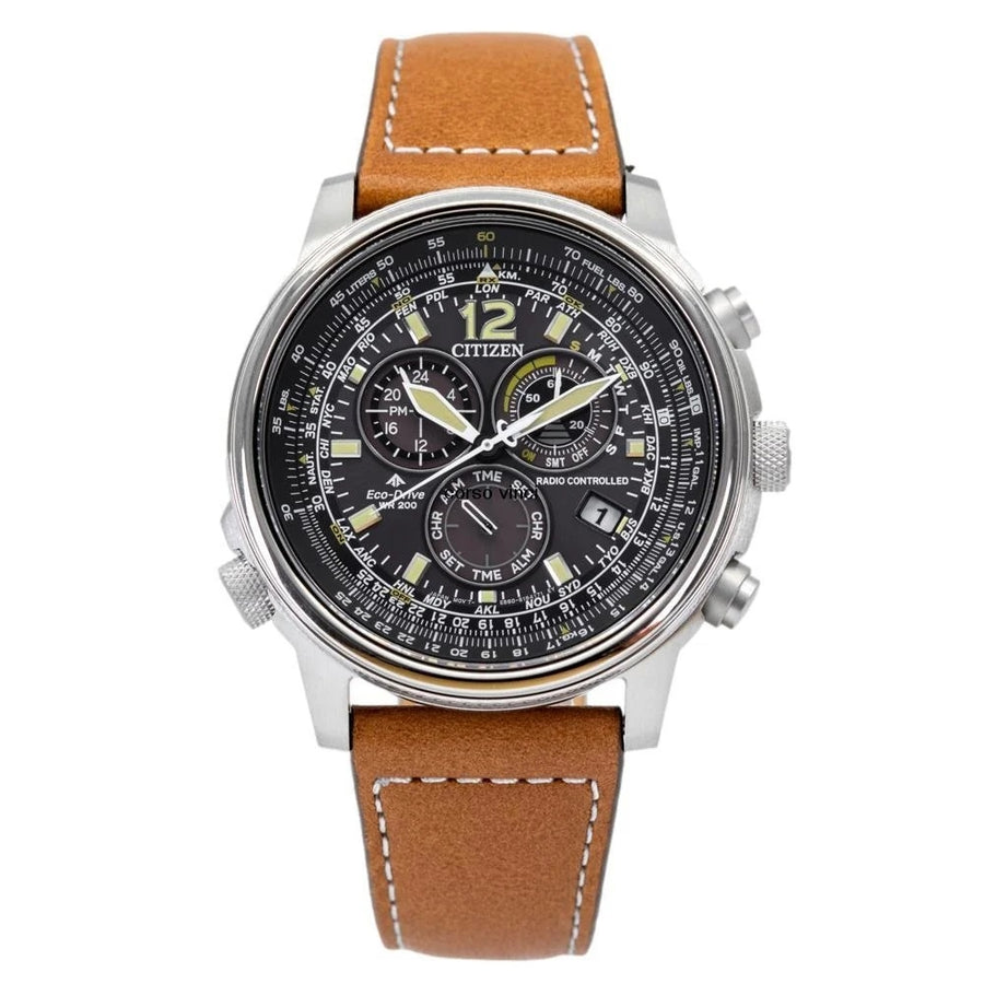 CITIZEN RADIOCONTROLLED Crono Pilot Steel — Ansicht 1