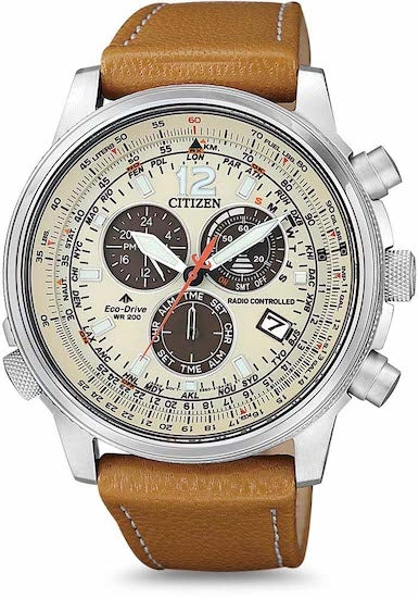 CITIZEN RADIOCONTROLLED Crono Pilot Steel — Ansicht 1