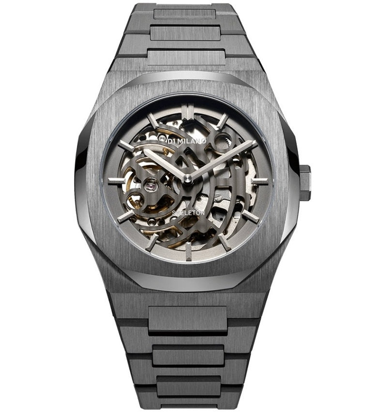 D1 MILANO AUTOMATIC SKELETON GUN METAL — Ansicht 1