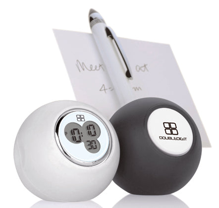 DOUBLEDIGIT - DESKY WHITE/DARK GRAY (magnetic desk clock) — Ansicht 1
