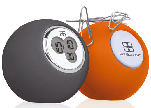 DOUBLEDIGIT - DESKY DARK GREY/ORANGE (magnetic desk clock) — Ansicht 1