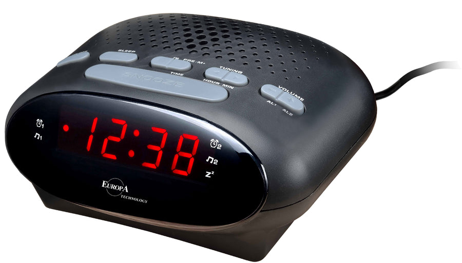 ELITE Radiosveglia a corrente - NERO - Electric radio alarm clock - BLACK — Ansicht 1
