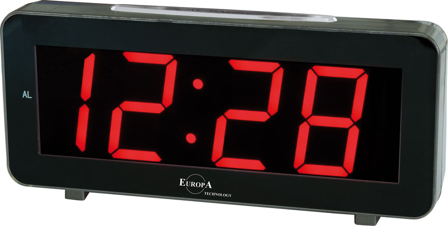 ELITE Sveglia LED a corrente (cavetto USB e spina inclusi) - NERO - LED alarm clock powered by electricity (USB cable and plug included) - BLACK — Ansicht 1