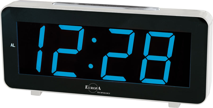 ELITE Sveglia LED a corrente (cavetto USB e spina inclusi) - ARGENTO - LED alarm clock powered by electricity (USB cable and plug included) - SILVER — Ansicht 1