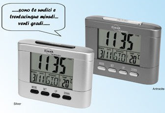 ELITE SVEGLIA DIGITALE PARLANTE ARGENTO / SILVER SPEAKING* DIGITAL ALARM CLOCK (*Italian only) — Ansicht 1