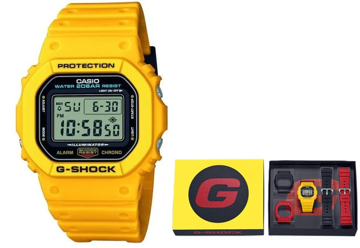CASIO G-SHOCK THE ORIGIN - Color Origin Tributes (yellow banana) SPECIAL PACK 3 STRAPS — Ansicht 1