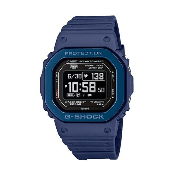 CASIO G-SHOCK G-SQUAD THE ORIGIN Blue w. Metal bezel - HEART RATE SERIE — Ansicht 1