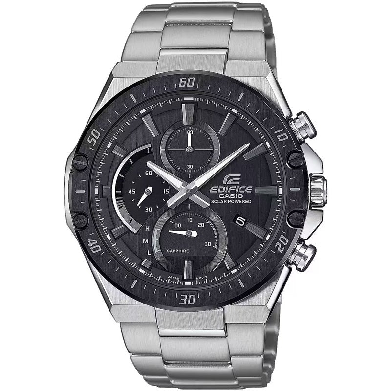 CASIO EDIFICE SLIM SOLAR POWERED SAPPHIRE - BLACK — Ansicht 1