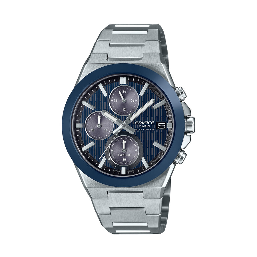 CASIO EDIFICE SOLAR POWERED CHRONOGRAPH - BLUE — Ansicht 1