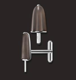 AMBROSINI JEWELS - GEMELLI ARGENTO 925Â° ghiacciolo finitura bianca pietra marrone — Ansicht 1
