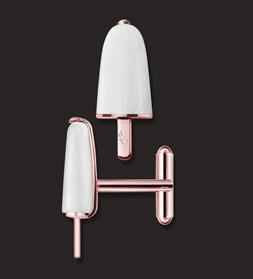 AMBROSINI JEWELS - GEMELLI ARGENTO 925° ghiacciolo finitura rosé pietra bianca — Ansicht 1