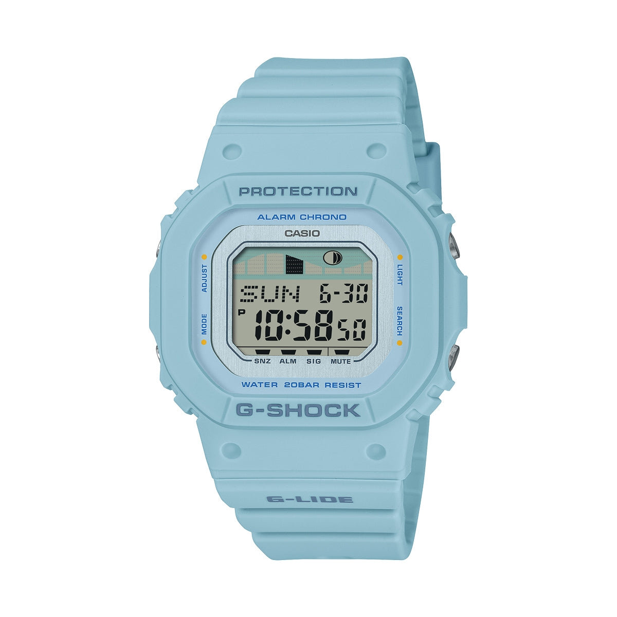 CASIO G-SHOCK G-LIDE Mid-Blue - SURF TIDE GRAPHS — Ansicht 1