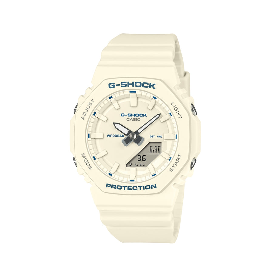 CASIO G-SHOCK OAK COMPACT - BLUE ACCENT SERIE - IVORY — Ansicht 1