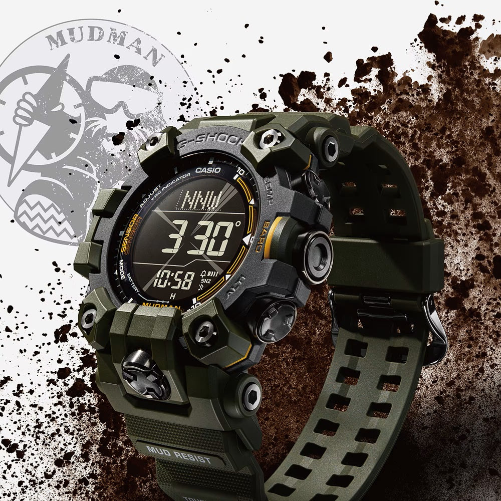 CASIO G-SHOCK MASTER OF G MUDMAN Army Green — Ansicht 4