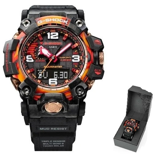 CASIO G-SHOCK MASTER OF G MUDMASTER -FLARE RED Serie - 40th Anniversary: — Ansicht 1
