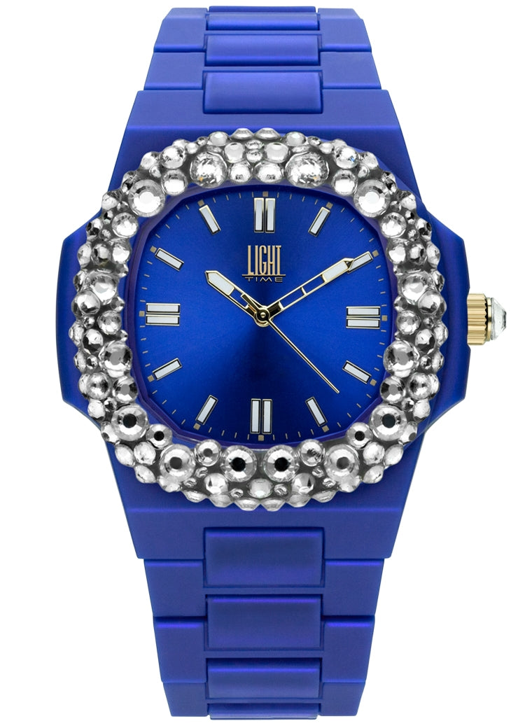 LIGHT TIME VELVET NAUTILUS - Blue Clear Strass — Ansicht 1