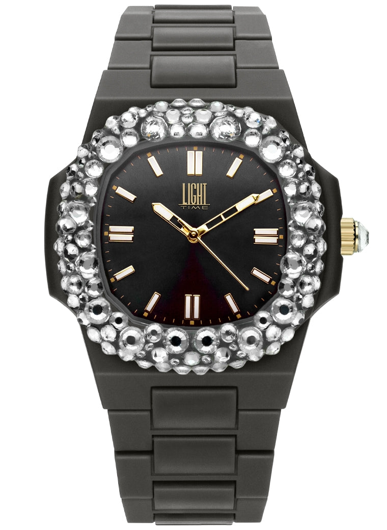 LIGHT TIME VELVET NAUTILUS - Black Clear Strass — Ansicht 1