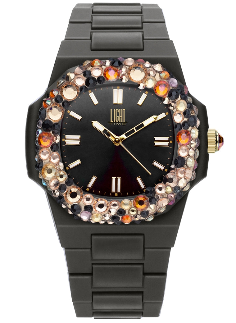 LIGHT TIME VELVET NAUTILUS - Black Rainbow Strass — Ansicht 1