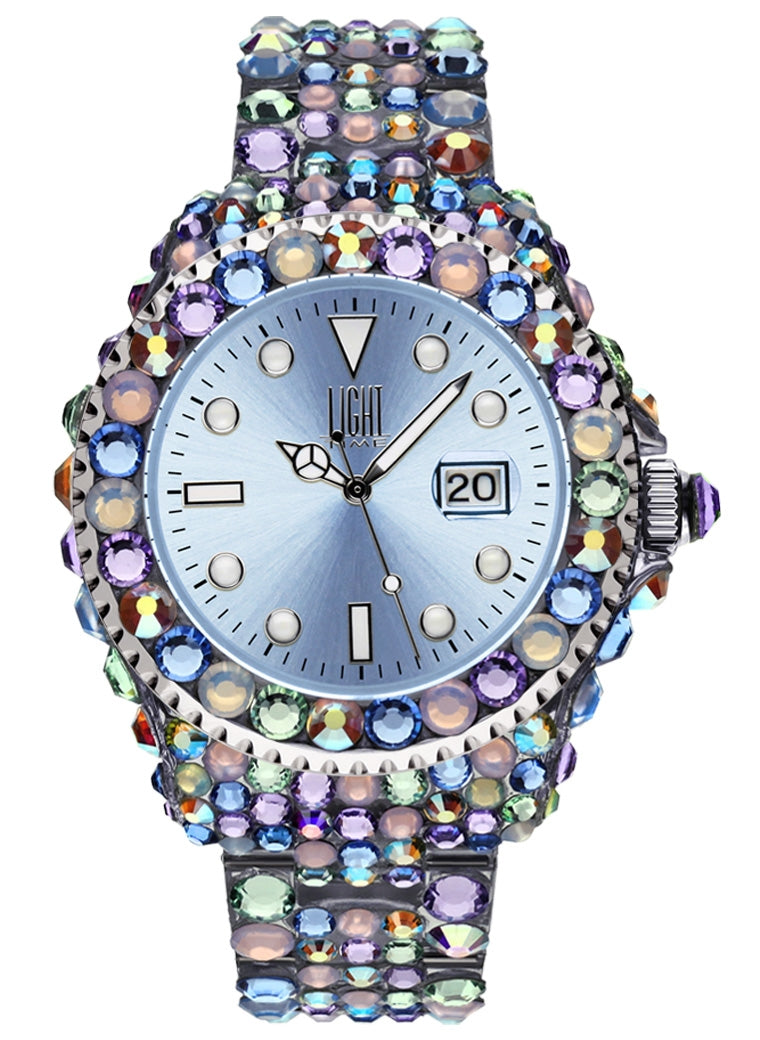 LIGHT TIME MEDITERRANEO - Full Strass / Light Blue — Ansicht 1