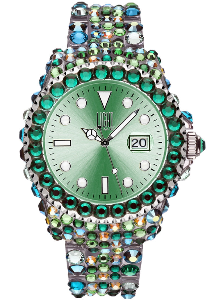 LIGHT TIME MEDITERRANEO - Full Strass / Green — Ansicht 1