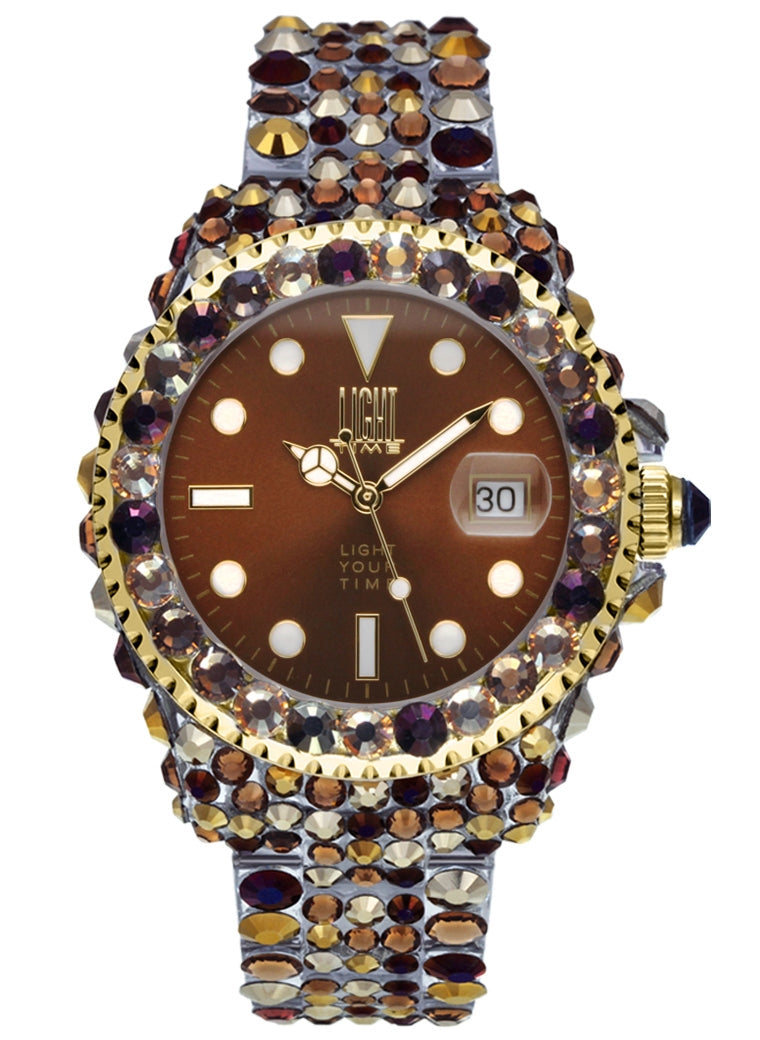 LIGHT TIME MEDITERRANEO - Full Strass / Brown — Ansicht 1