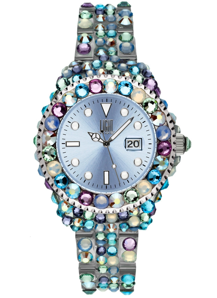 LIGHT TIME MEDITERRANEO - Full Strass / Light Blue — Ansicht 1