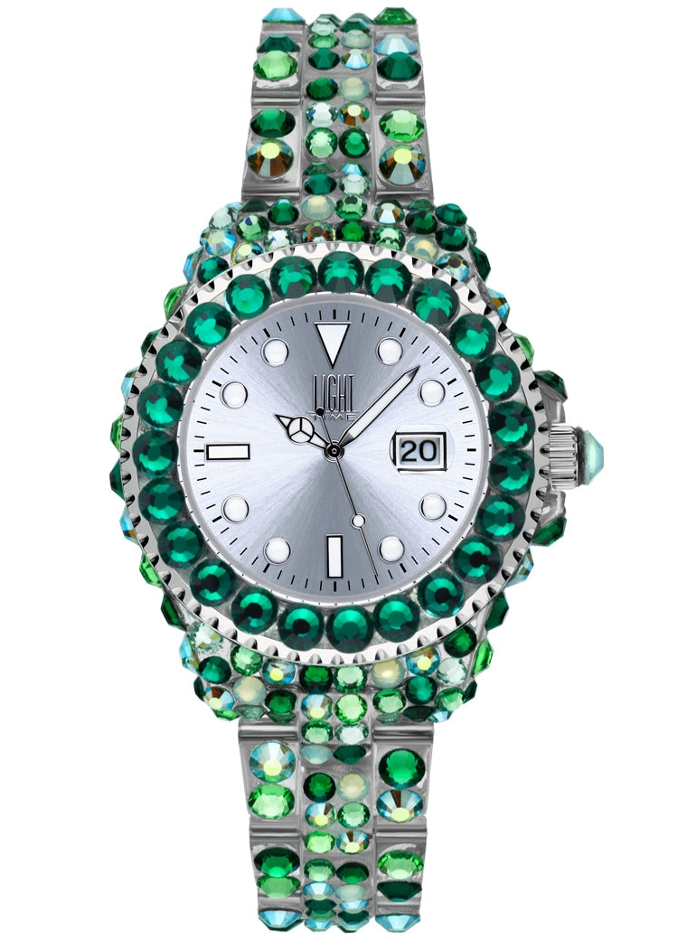 LIGHT TIME MEDITERRANEO - Full Strass / Green — Ansicht 1