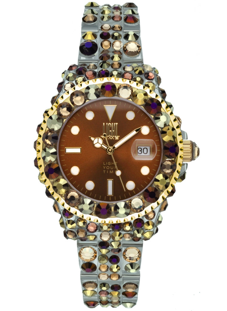 LIGHT TIME MEDITERRANEO - Full Strass / Brown — Ansicht 1