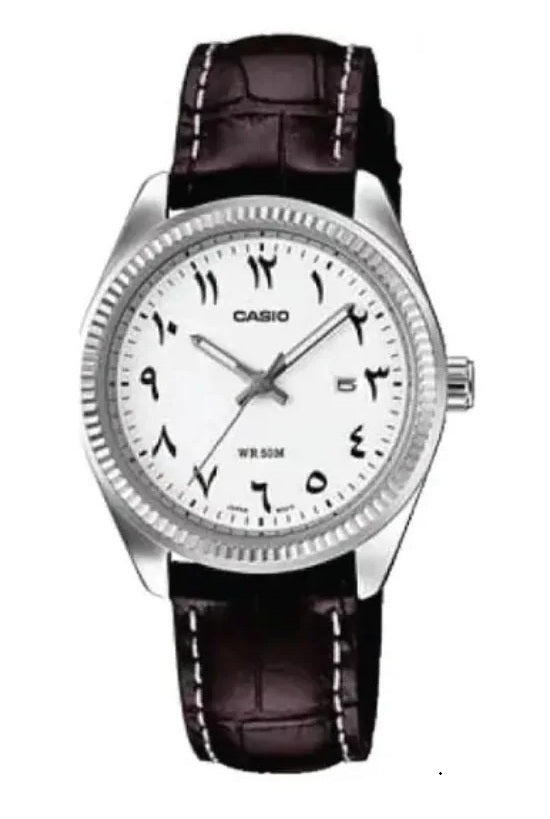 CASIO COLLECTION LADY DATE - LEATHER, WHITE — Ansicht 1