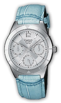 CASIO COLLECTION MULTIFUNCTION LADY - LEATHER, LIGHT BLUE — Ansicht 1