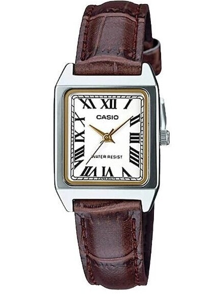CASIO COLLECTION LADY TANK, ALLOY, LEATHER - WHITE — Ansicht 1