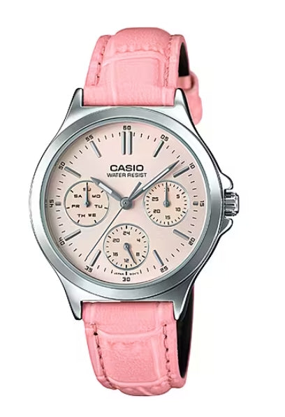 CASIO COLLECTION LADY MULTIFUNCTION, LEATHER - PINK — Ansicht 1