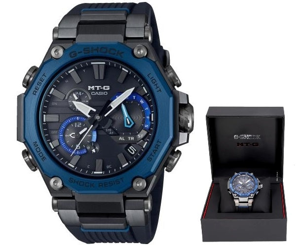 CASIO G-SHOCK MASTER OF G METAL TWISTED-G BLUE - DUAL CORE GUARD — Ansicht 1
