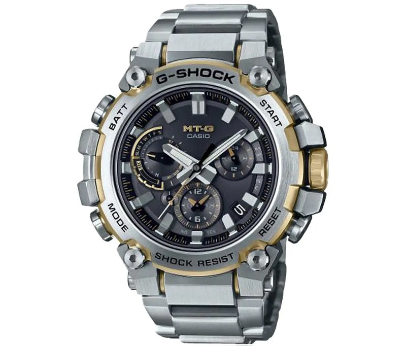 CASIO METAL TWISTED-G SOLAR POWERED Silver&Gold — Ansicht 1