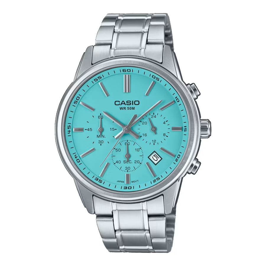 CASIO COLLECTION CHRONO DATE - AQUA GREEN — Ansicht 1