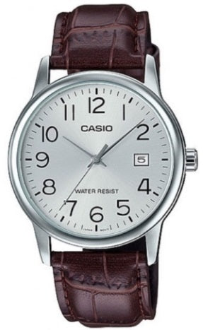 CASIO COLLECTION DATE, LEATHER - SILVER — Ansicht 1