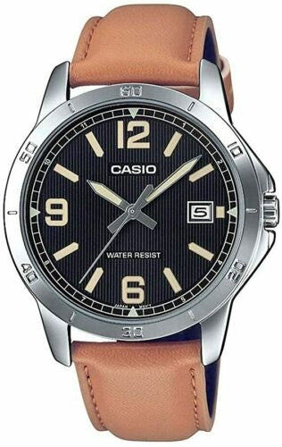 CASIO COLLECTION CASUAL DATE, LEATHER - BLACK — Ansicht 1