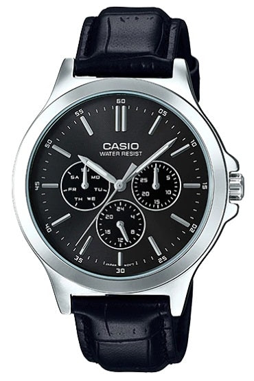 CASIO COLLECTION MULTIFUNCTION, LEATHER - BLACK — Ansicht 1
