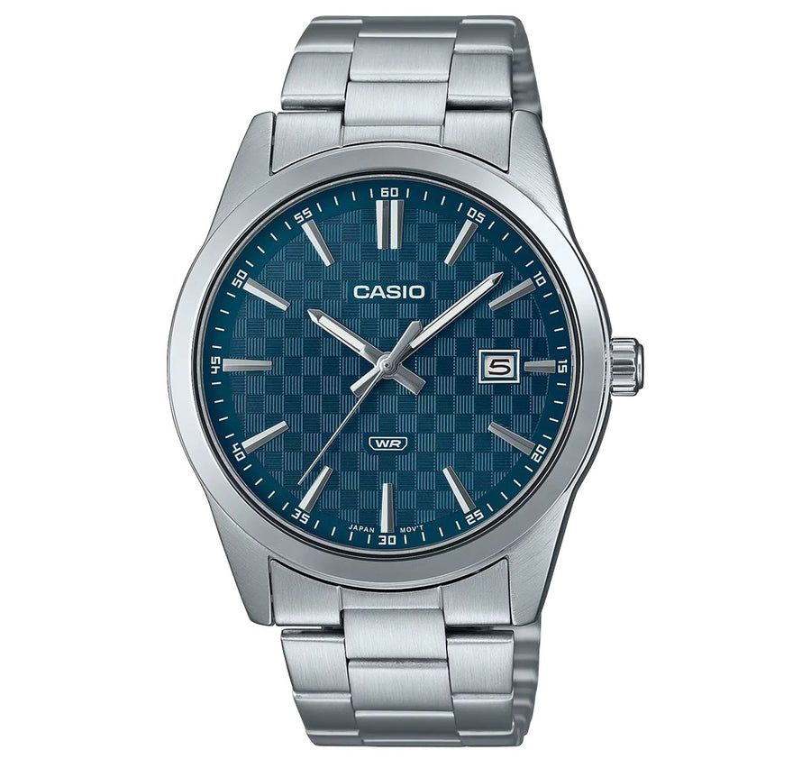 CASIO COLLECTION DATE - CARBON LOOK - PETROL BLUE — Ansicht 1