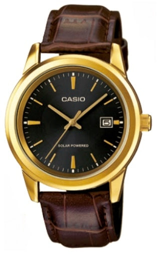 CASIO COLLECTION CASUAL SOLAR POWERED - LEATHER, BLACK — Ansicht 1
