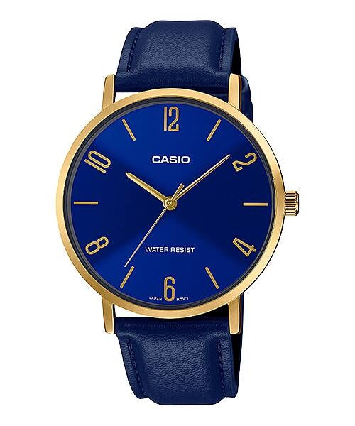 CASIO COLLECTION MINIMAL, LEATHER - BLUE — Ansicht 1