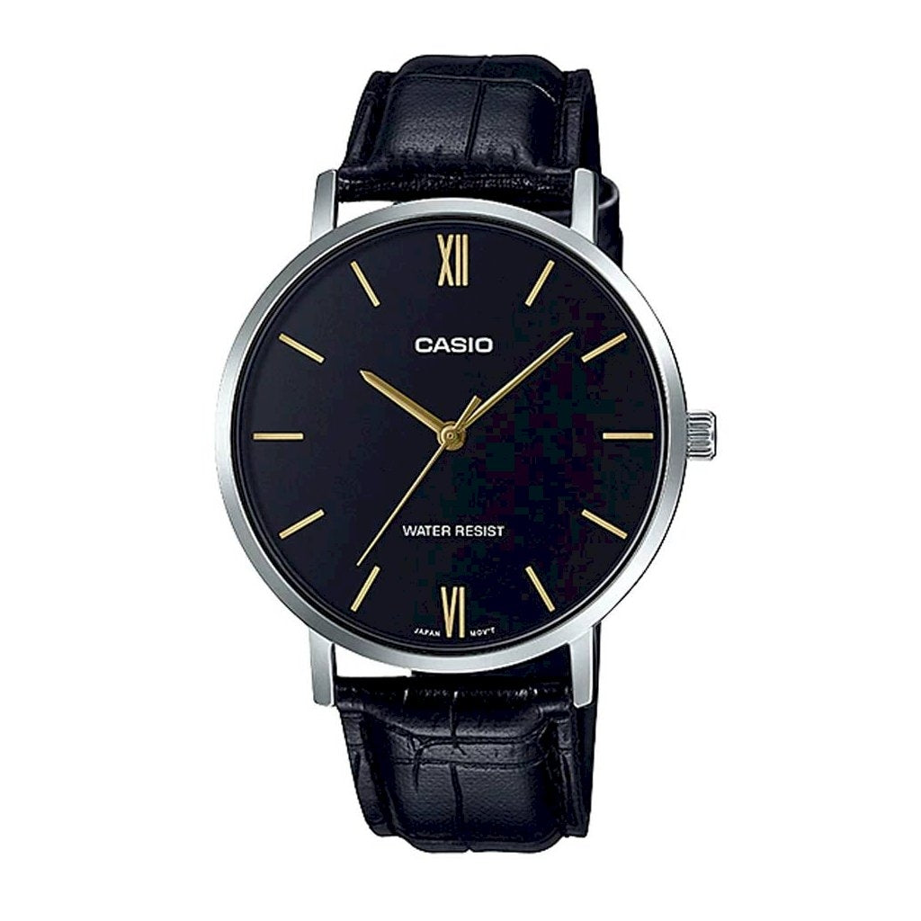 CASIO COLLECTION MINIMAL, LEATHER - BLACK — Ansicht 1