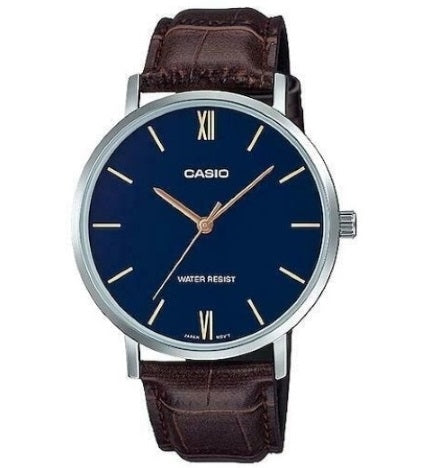 CASIO COLLECTION MINIMAL, LEATHER - BLUE — Ansicht 1