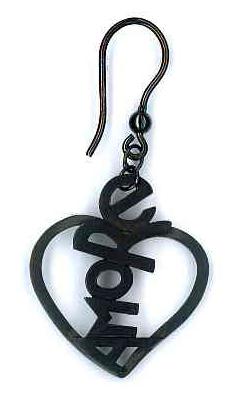 AMBROSINI JEWELS - ORECCHINI ARGENTO 925Â° cuore finitura brunita satinata — Ansicht 1